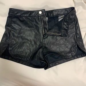 H&M Faux Leather Shorts